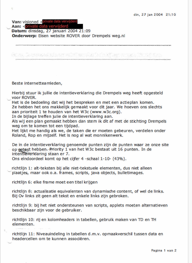 Mijn eerste toegankelijkheidsverklaring.