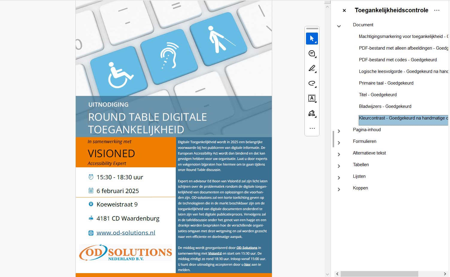 TestFlyerRoundTableAdobeAcrobatPro Test met de Acrobat Pro checker