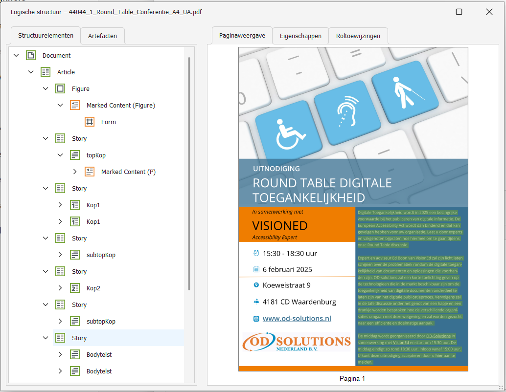 TestFlyerRoundTableAdobeTagStructuur TAG structuur in PAC checker