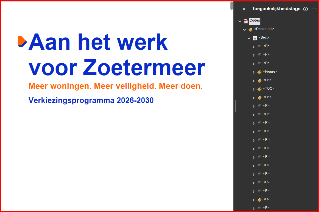 tag structuur pdf Zoetermeerse VVD verkiezingsprogramma